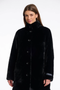 Nonna Single Breasted Fake Fur Coat Black